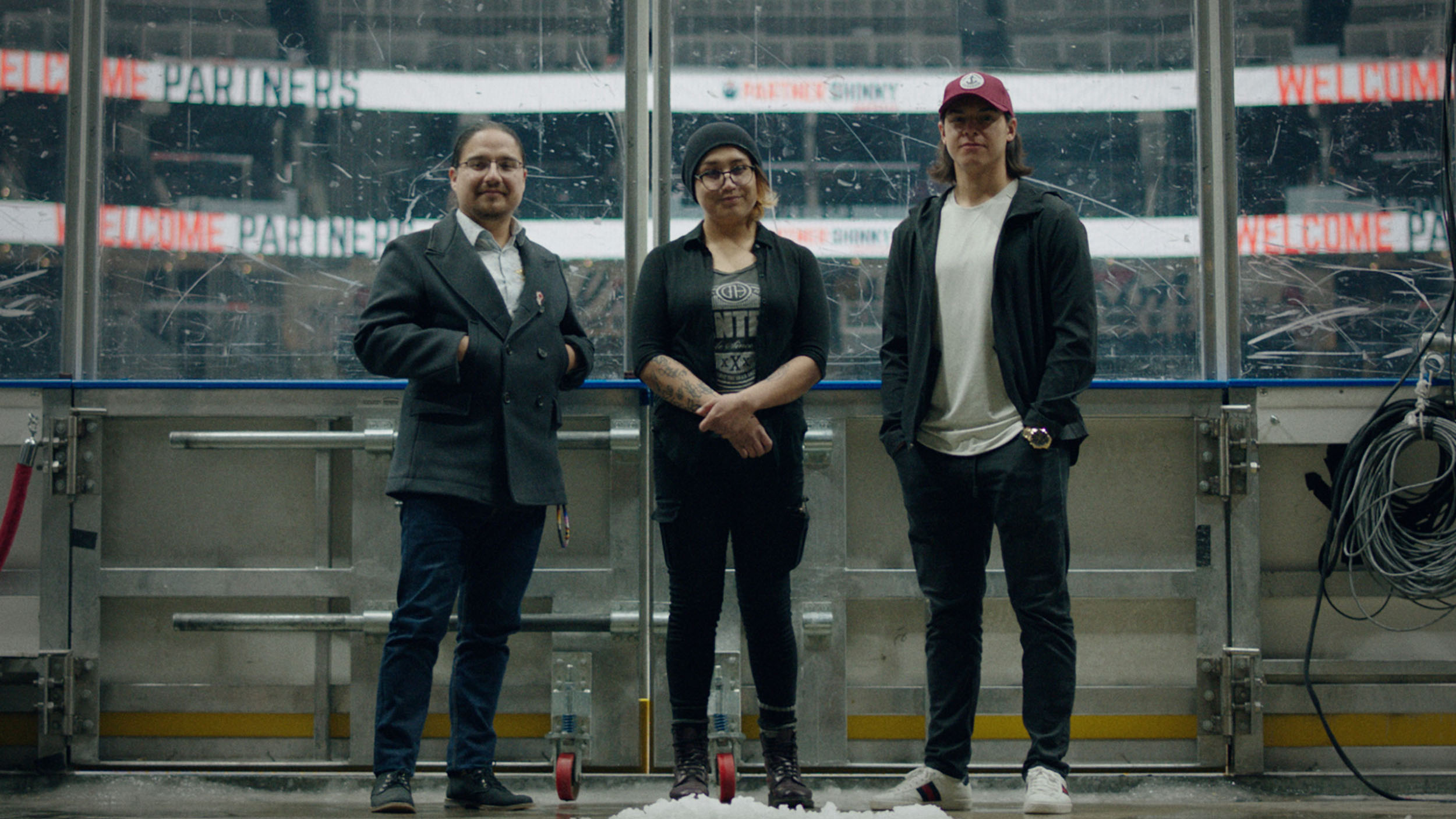 Video production inside of Rogers Place in Edmonton